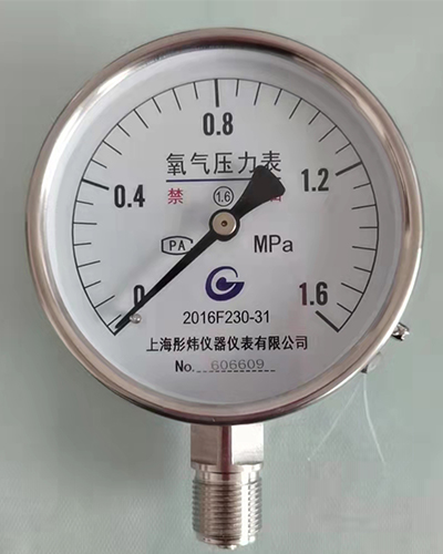 不锈钢氧气压力表径向Y100F.jpg